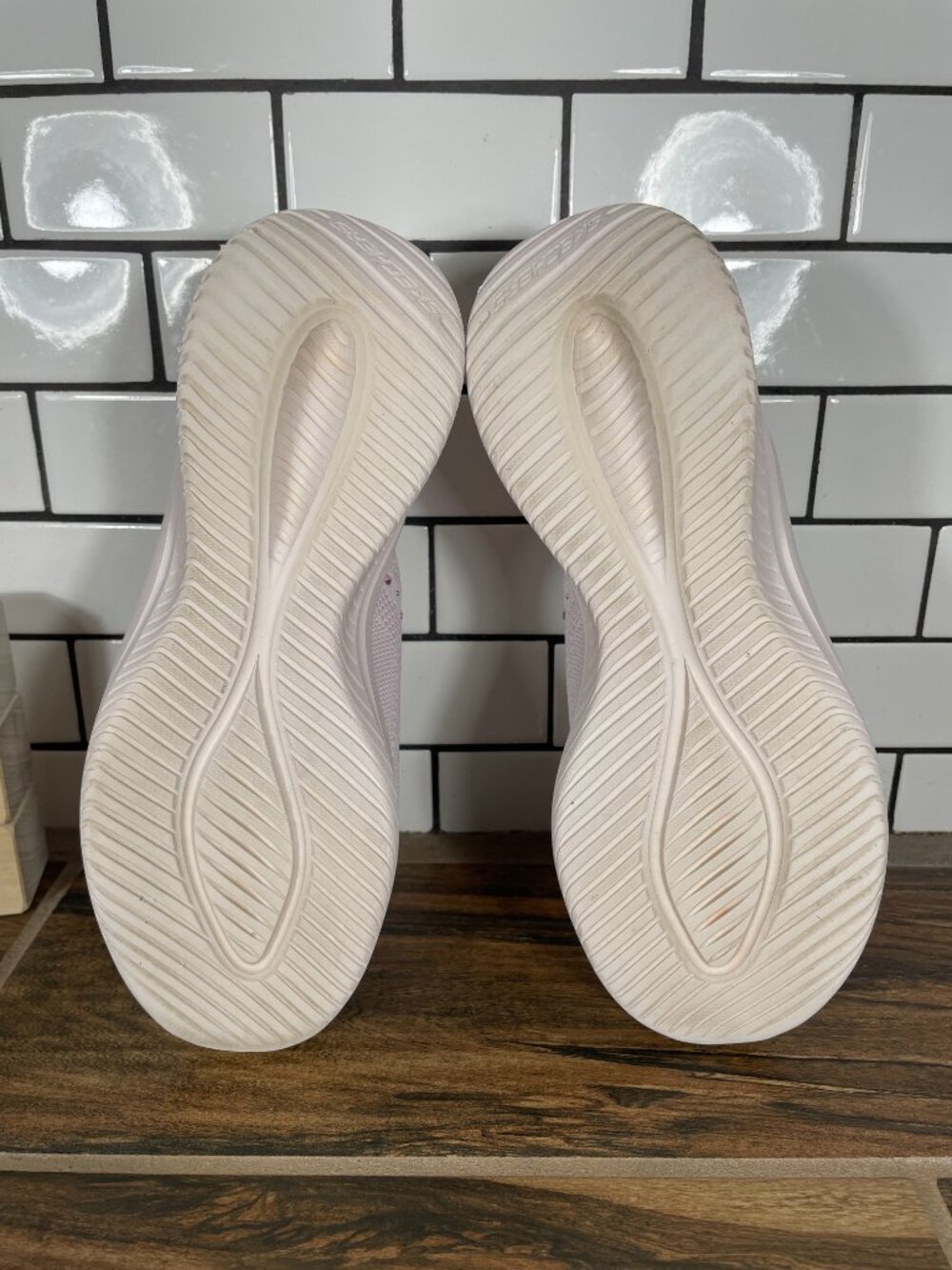 Skechers Slip-ins Ultra Flex 3.0 Summer Stripes Shoes Womens 7 Pink Hands Free - Picture 9 of 15